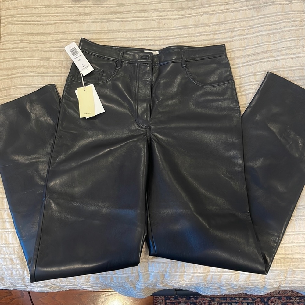 Brand new Wilfred vegan leather straight leg pants